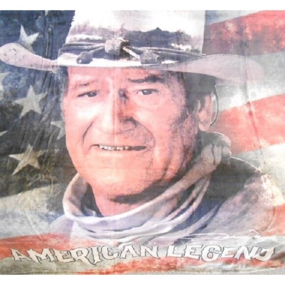 New John Wayne American Legend Plush Gift Throw Blanket The Duke Western Movie - Picture 2 of 4